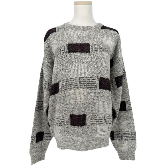 Vintage 1990s Lavane New York Chunky Knit Sweater Made in USA Men's M Winter - Picture 1 of 5